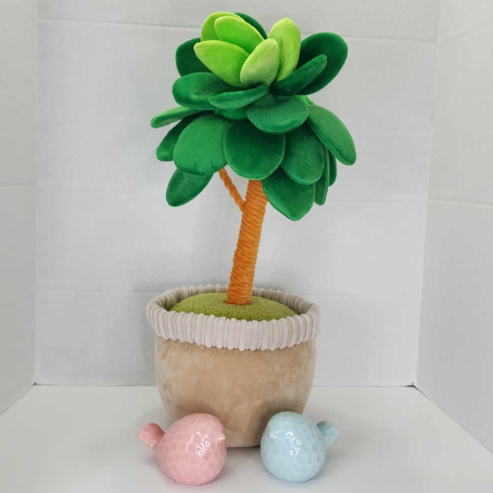MONEY TREE 🌴HTF 22" Light/ Dark Green Plant Pals Buddies Planter Linzy Toys NWT